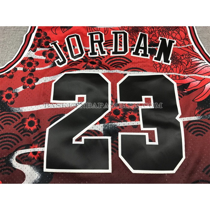 Maillot Chicago Bulls Michael Jordan NO 23 Mitchell & Ness Lunar New Year Rouge